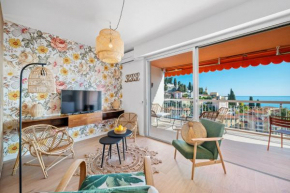 Les Orangers, Charmant studio avec coin nuit, incroyable vue sur la ville et la mer, parking